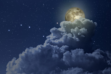 Colorful full moon night © Zacarias da Mata