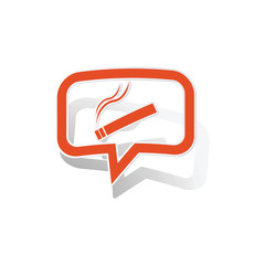 Smoking message sticker, orange