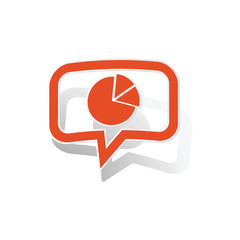 Diagram message sticker, orange
