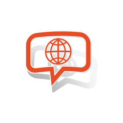 Global network message sticker, orange