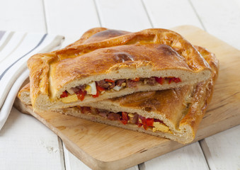 Spanish empanada pie, typical from the Northern regions like Galicia