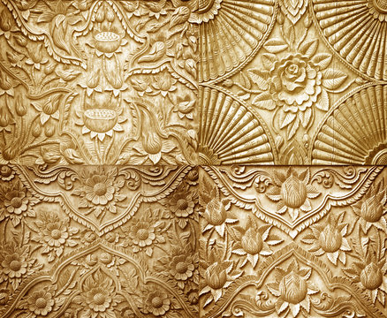 carved on wood background