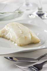 Codfish on a plate
