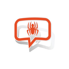Spider message sticker, orange