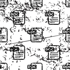DOC document pattern, grunge, monochrome