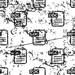 Obraz premium DOC document pattern, grunge, monochrome