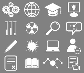 Science icon set 2, monochrome
