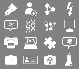 Science icon set 6, monochrome