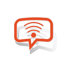 Wi-Fi message sticker, orange