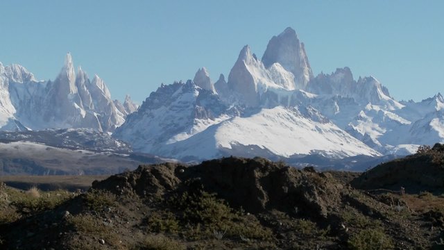 The remarkable mountain range of Fitzroy in Patagonia, Argentina.