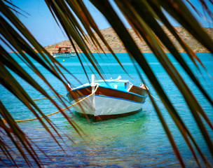 Fishing Boat off the coast of Crete, Greece