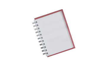 Open blank book isolated on white background