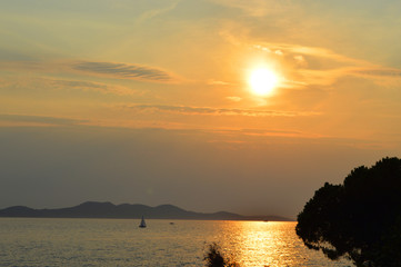 Fototapeta na wymiar croatian sea sunset