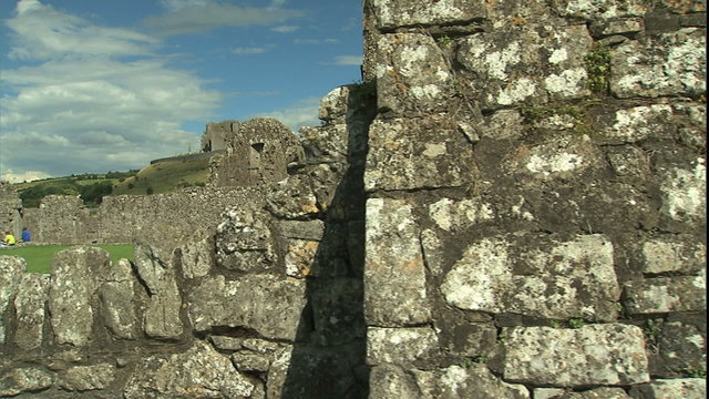 Dolly along abby wall detail