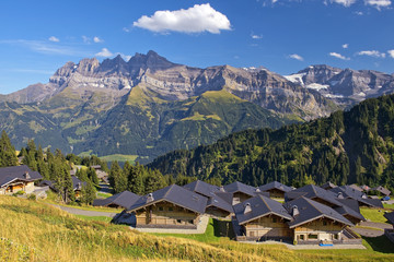 Fototapeta na wymiar summer landscape in the Swiss Alps