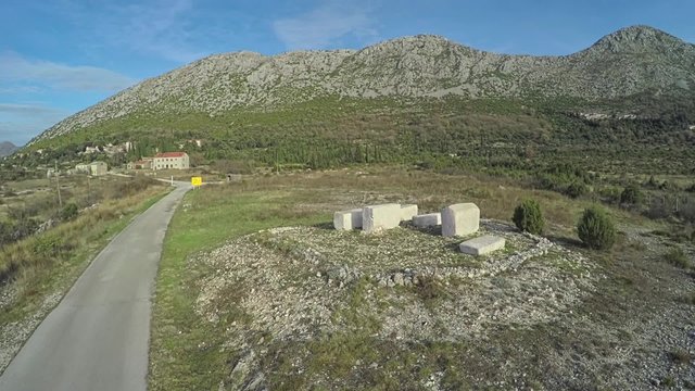 Stecak medieval tombstone aerial