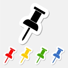 Pushpin sticker set