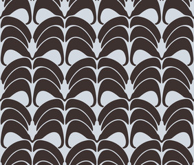 Floral seamless pattern background. Ornament of stylized leaves