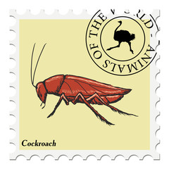 stamp with cockroach