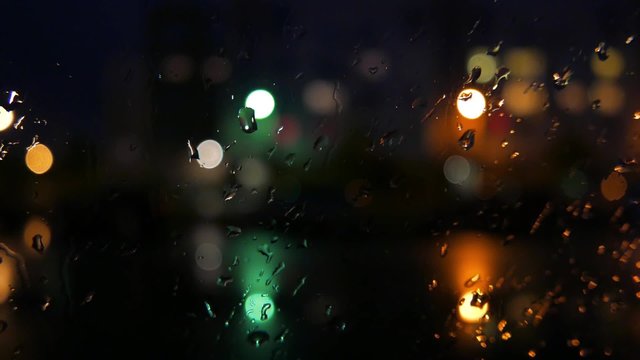 rain on glass, abstract background