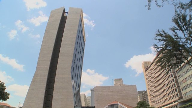 Tilt Down To 1998 Bombing Site In Nairobi Kenya Where Terrorists Attacked The U.S. Embassy.