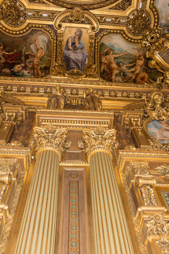 The Interior Of Opera Palace Garnier In Paris, France