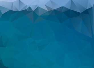 low poly background blue sea and wave