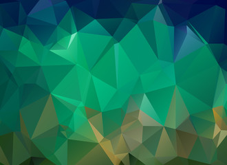 low poly background blue sky and green mountains