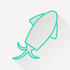 Vector squid icon.