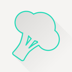 Vector broccoli icon.