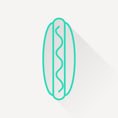 Vector hot dog icon.