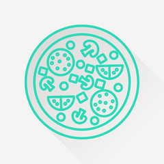Vector pizza icon.