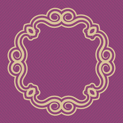 Monogram frame template. Vector illustration