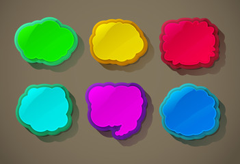 Abstract glossy speech bubbles © Caesart