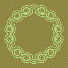 Monogram frame template. Vector illustration
