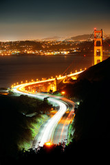 Panele Szklane  Most Golden Gate w nocy
