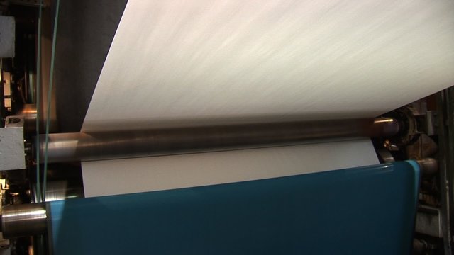 Paper on rollers overhead 
