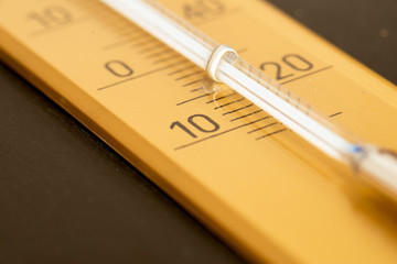 close up of  a thermometer