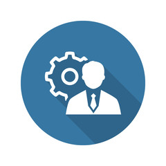 Management Icon. Business Concept. Flat Design.