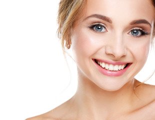 Obraz premium Studio shot of a beautiful young woman with perfect skin against