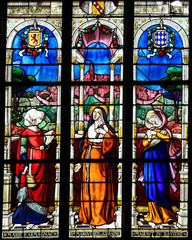Stained Glass of the Countesses of Perche in Mortagne church