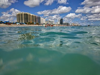 Miami South beach from the sea