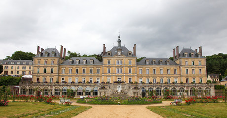 Fototapeta na wymiar Town Hall of La Chapelle Montligeon in Perche region, France
