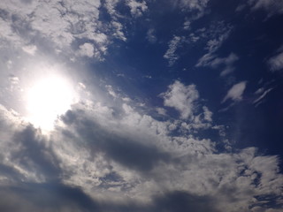 Fototapeta premium cloudy blue sky and the sun beam #3