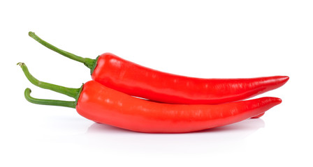 Red chili pepper isolated on a white background