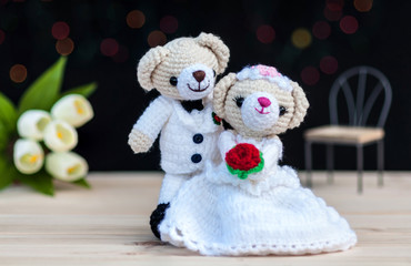 Lovely wedding bear dolls