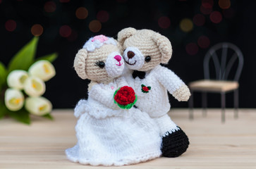 Lovely wedding bear dolls