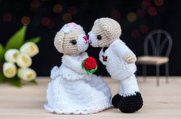 Lovely wedding bear dolls