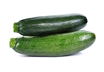 Fresh zucchini isolated on white