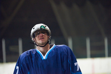 ice hockey player portrait